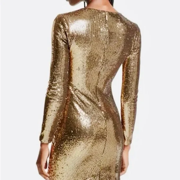Michael Kors Sequence Gold Dress - Picture 3 of 5